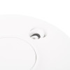 closeup of sounder detail on fireangel mains powered optical smoke alarm alkaline battery backup