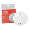 fireangel mains powered optical smoke alarm alkaline battery backup shown with its box