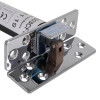 Close up of an astra 3003 series concealed fire door closer showing metal components and mounting holes