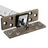 Close-up of the Fcast4003Abs Astra 4003 Series Concealed Fire Door Closer in antique brass with square front and mounting plate visible
