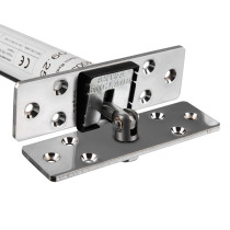 Close-up of Fcast4003Cfs Astra 4003 Series Concealed Fire Door Closer polished chrome square front showing metal parts and label