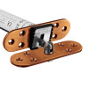 Close-up of Fcast4003Cpr Astra 4003 Series Concealed Fire Door Closer Copper Round Front showing mounting plate and arm mechanism