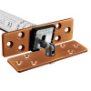 Close-up image of the Fcast4003Cps Astra 4003 Series Concealed Fire Door Closer in copper with square front plate and metal joint components