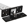 Close-up of Fcast4003Dbs Astra 4003 Series Concealed Fire Door Dark Bronze Square Front hinge with visible metal plate and screw holes