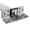 Close-up image of the Fcast4003Sfs Astra 4003 Series Concealed Fire Door Closer in satin chrome with square front plate