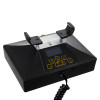 deafgard bedside fire alarm monitor showing the black plastic cradle base with control buttons and a coiled cord attached