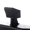 Closeup of the plunger part of a dorgard fire door retainer black showing its shape and finish