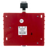 Back view of the dorgard red fire door retainer showing the label and mounting points