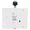 back view of the dorgard fire door retainer white showing the flat surface with sticker and screws