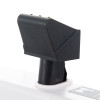 closeup of the plunger part of a dorgard fire door retainer white showing black and white components