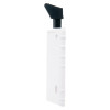 dorgard fire door retainer white shown from the side with a black angled top part visible