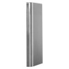 Side view of dorgard stainless steel cover showing smooth metal surface and curved edge