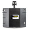 Front view of black dorgard pro retainer with Fireco label and ventilation grooves visible