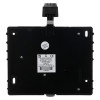 Back view of dorgard smartsound fire door retainer in black showing label and warranty sticker