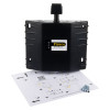 dorgard smartsound fire door retainer black with instructions and screws shown on white background