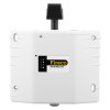 dorgard smartsound fire door retainer white shown from the front with label and black switch on top