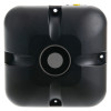 Front view of dormag smartsound fire door holder showing black square device with central circular detail