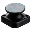 dormag smartsound fire door holder showing a circular magnet on top of a black square base with mounting holes