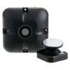 dormag smartsound fire door holder with black square base and separate round magnet component