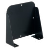 Angled view of dormag smartsound plate black showing flat panel with mounting holes and side supports