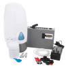 germgard smart hand sanitising system contents including dispenser, metal unit, power adapter, tubing, screws and small parts