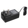 Black power adapter plug with cable for the germgard smart hand sanitising system shown on white background