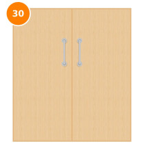 A double 30 minute fire door with ash veneer
