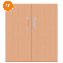 A double 30 minute fire door with beech veneer