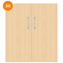 A double 30 minute fire door with maple veneer