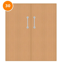 A double 30 minute fire door with oak veneer