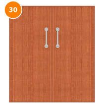 A double 30 minute fire door with sapele veneer