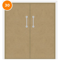 A double 30 minute fire door set plain