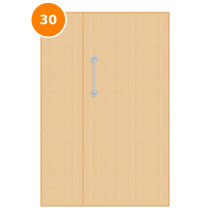 A leaf & half 30 minute fire door with ash veneer