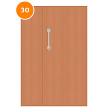 A leaf & half 30 minute fire door with cherry veneer