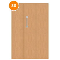 A leaf & half 30 minute fire door with oak veneer