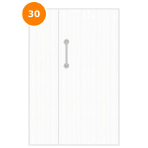 A leaf & half 30 minute fire door painted white (ral 9010)