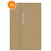 A leaf & half 30 minute fire door plain