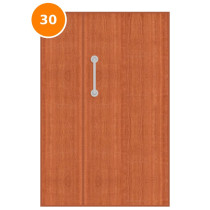A leaf & half 30 minute fire door with sapele veneer