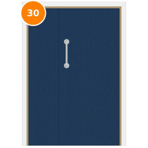 A leaf & half 30 minute fire door set painted navy (ral 5003)