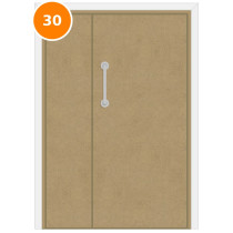 A leaf & half 30 minute fire door set plain