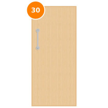 A single 30 minute fire door with ash veneer