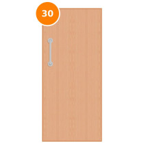 A single 30 minute fire door with beech veneer