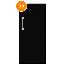 A single 30 minute fire door painted black (ral 9005)
