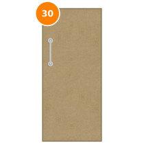 A single 30 minute fire door plain