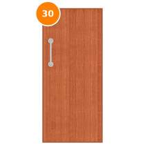 A single 30 minute fire door with sapele veneer