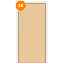 A single 30 minute fire door set with ash veneer