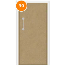 A single 30 minute fire door set plain