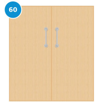 A double 60 minute fire door with ash veneer