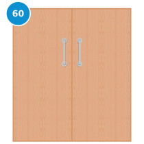 A double 60 minute fire door with beech veneer