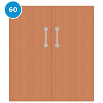 A double 60 minute fire door with cherry veneer